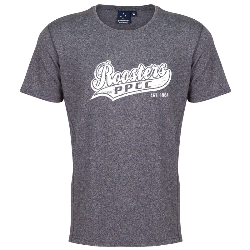 Anti-Wrinkle Dark Heather Grey Soft Handfeel Tee Shirts with Custom Printing