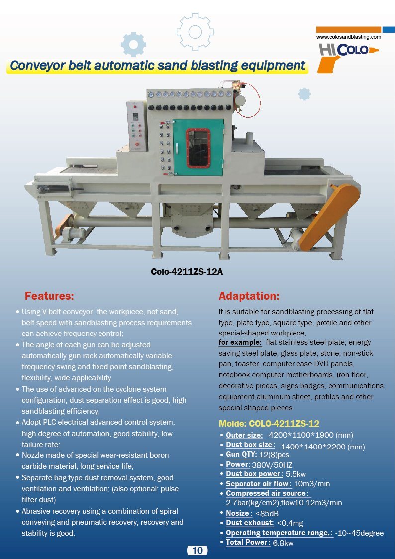 Small Conveyor Sandblasting Machine