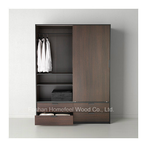 New Design Sliding Wardrobe with 4 Drawers (HF-IK030)