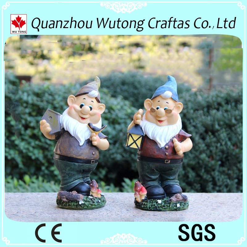 Custom Design Resin Garden Gnome Figurines Decoration Resin Gnome Statue