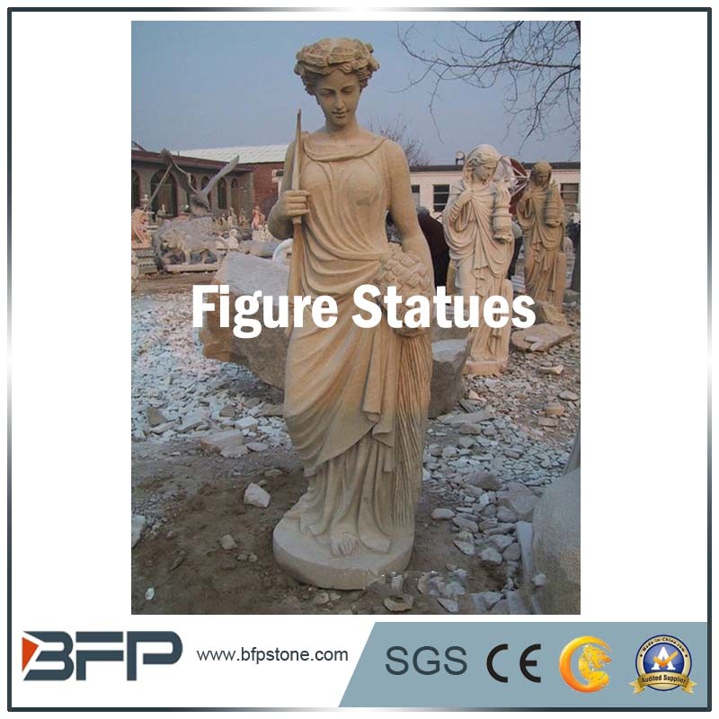 Natural Stone Carving Western Figure Statues for Decoration