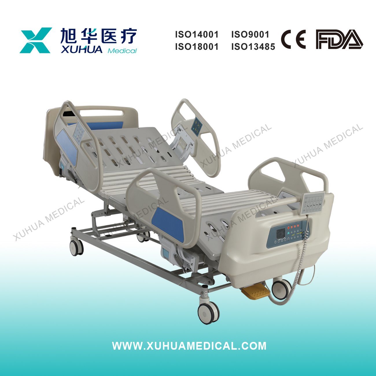 Five Functions Electric Medical Bed for ICU Room with Weighing Scale