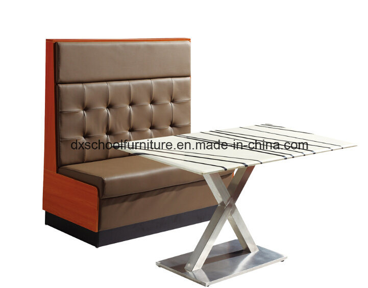 Solid Wood Leather Sofa for Bars, coffee Shop, Restaurant