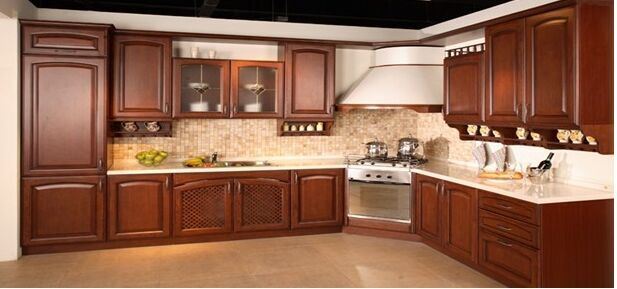 American Style Solid Wood Kitchen Cabinet (c14)