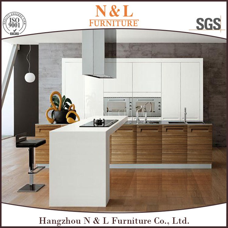 Modern Customized Wood Veneer Kitchen Cabinet Furniture