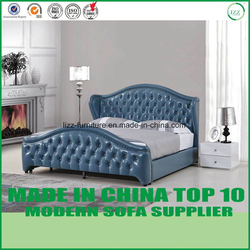 Modern Bedroom Furniture Genuine Leather Bed