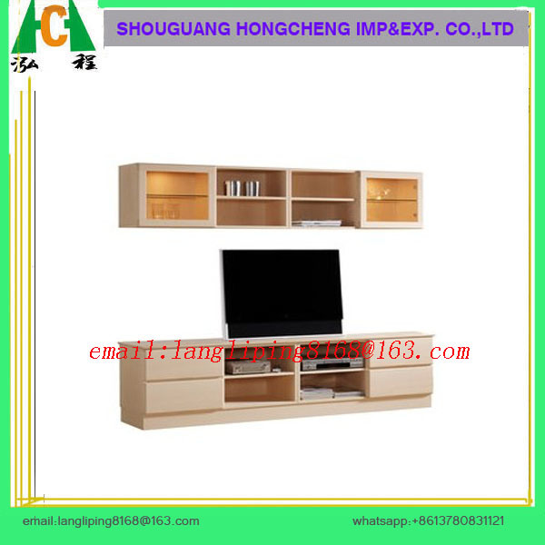 Europe Melamine Flat Package MDF Pb Popular TV Stand