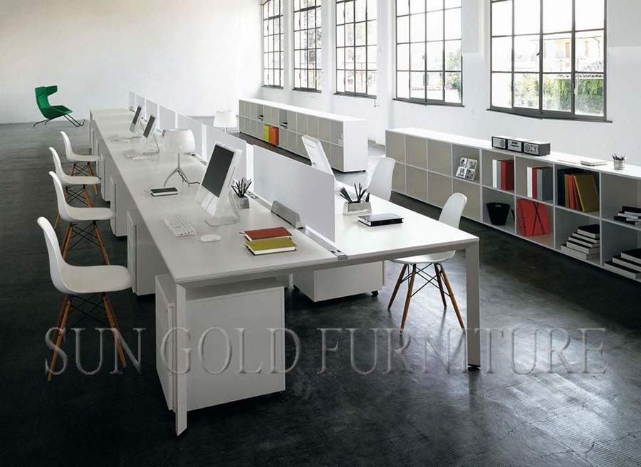 Open Space Desking System/Office Workstation Table with Screen Partition (SZ-WS052)