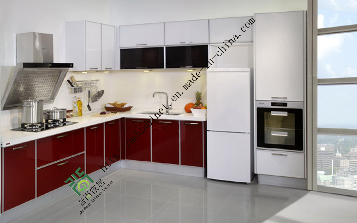 Customized Acrylic Kitchen Cabinets (zs-233)