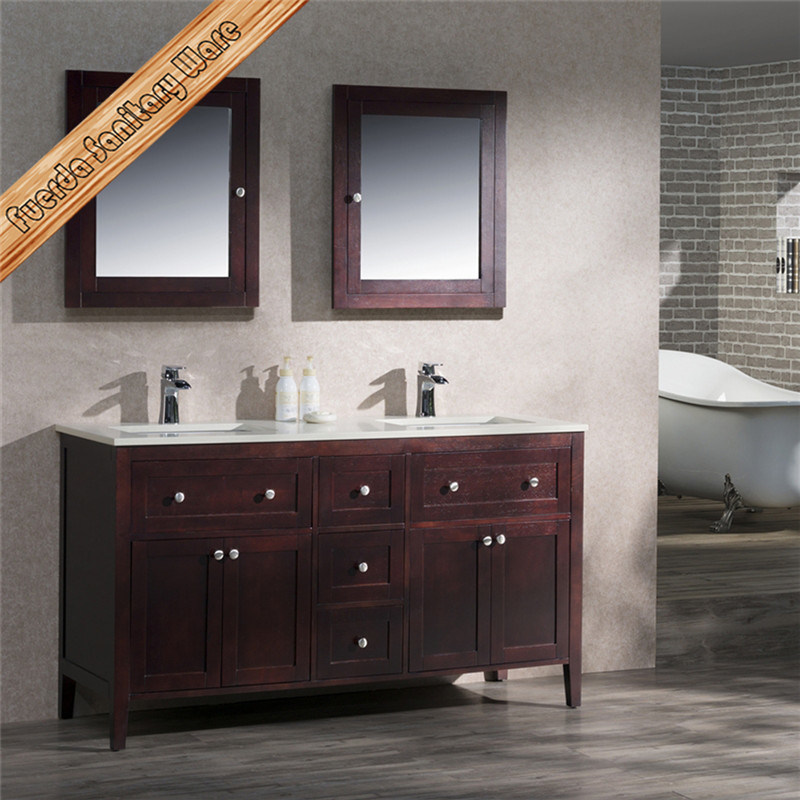 Fed-1962A 60 Inch Selling Well Quartz Top Modern Bathroom Vanities