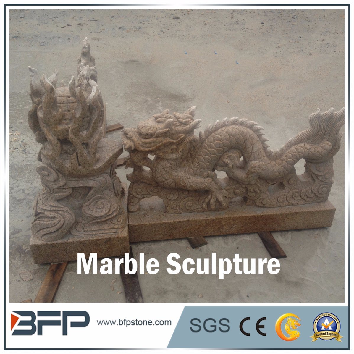 Handcarved Marble Sculpture, Animal Statue for Landscape and Garden Decoration