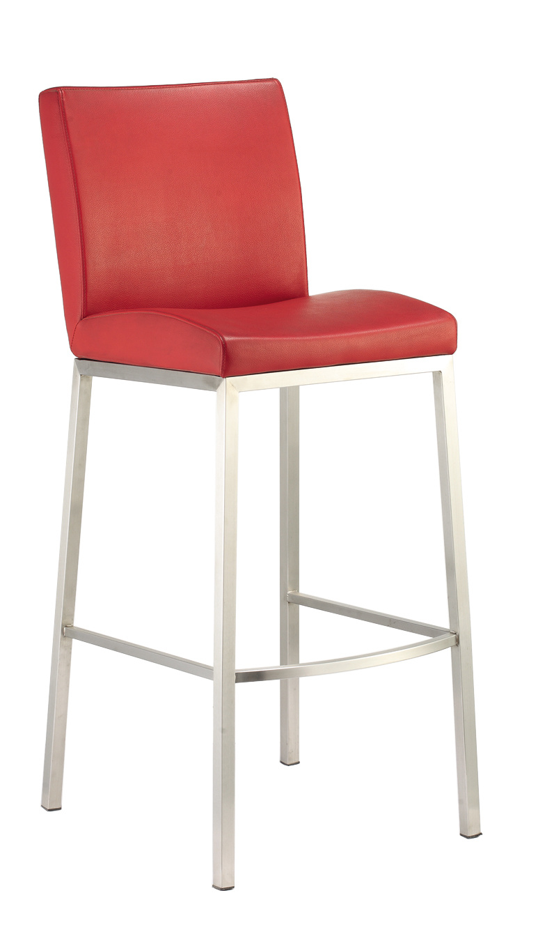 Hotel PU High Back Mould Foam Bar Stool