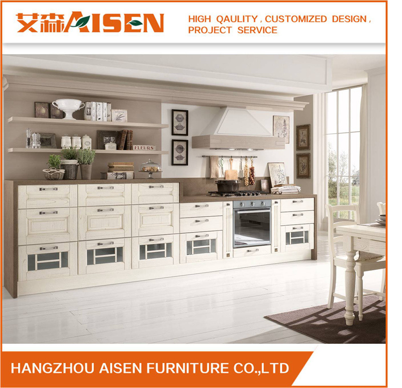 2018 Professional Mould Design White PVC Kitchen Cabinet Made in China