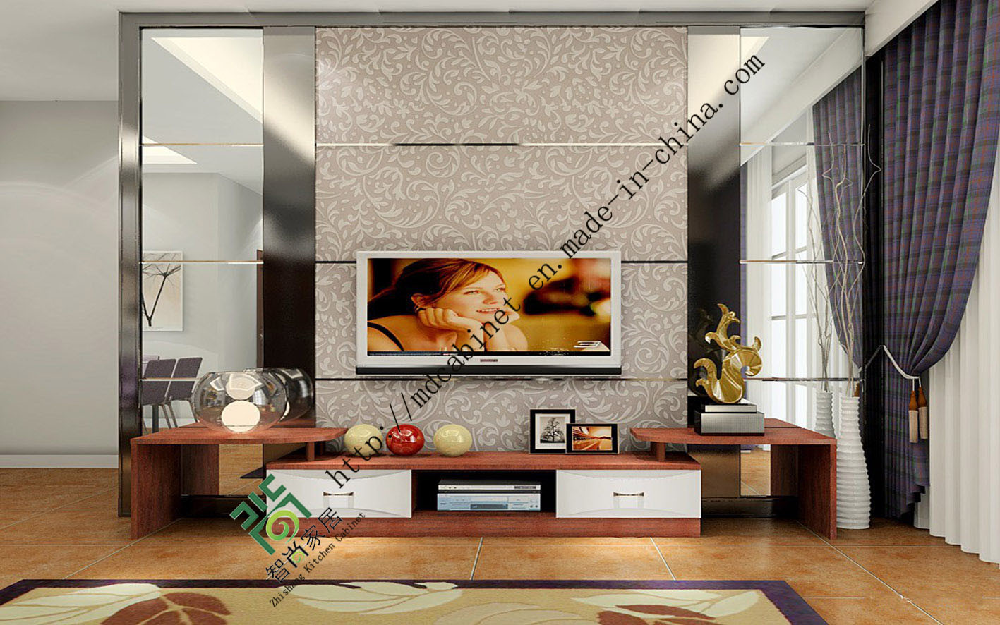 2015 New Style TV Cabinet From China (Elegant Style 03)