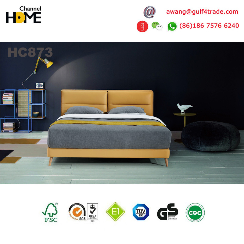 Modern Bedroom Leather Bed (HC873)