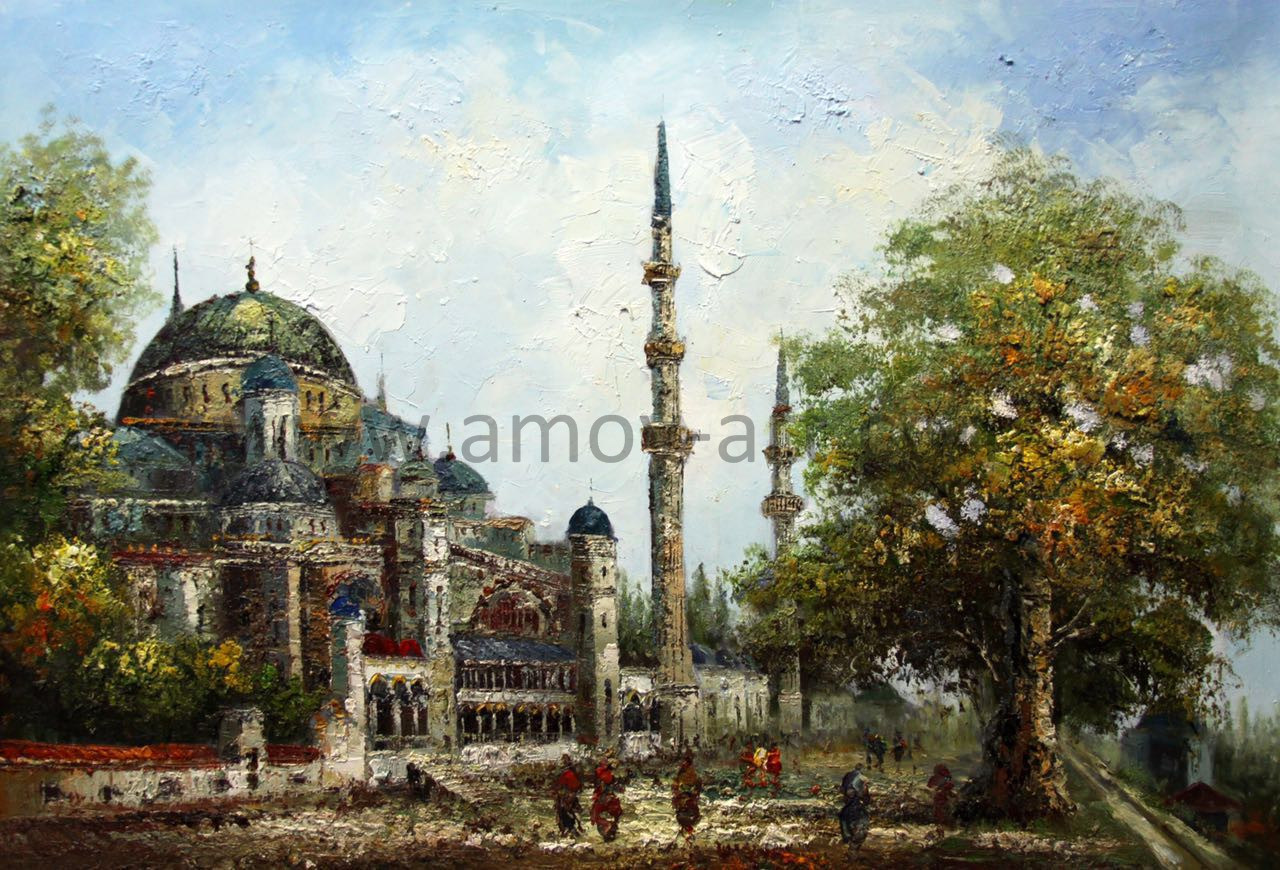 Chinese Handmade Turkey Landscape Oil Paintings for Wall Decor