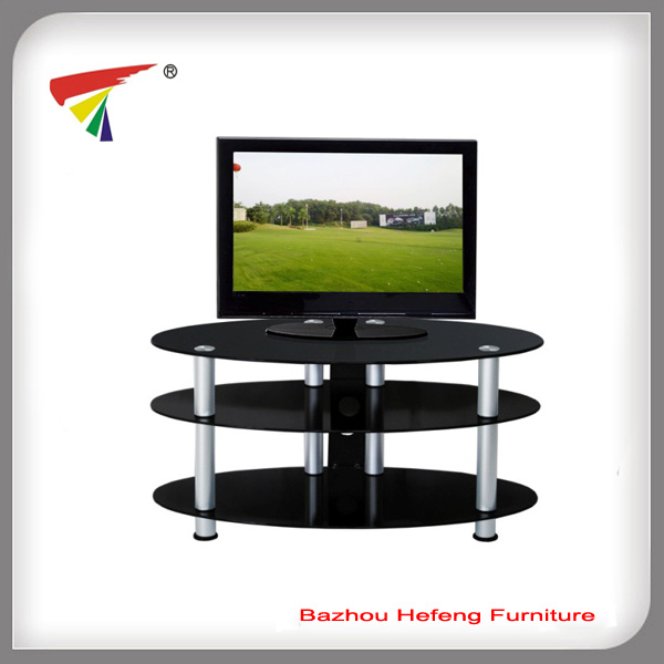 Elliptical Plasma Glass TV Stand /TV Rack (TV055)