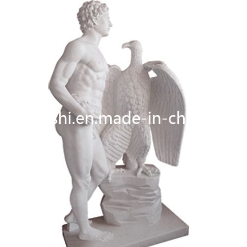 Garden Modern Decoration Marble Stone Hand Carved Archangel Figure Statues