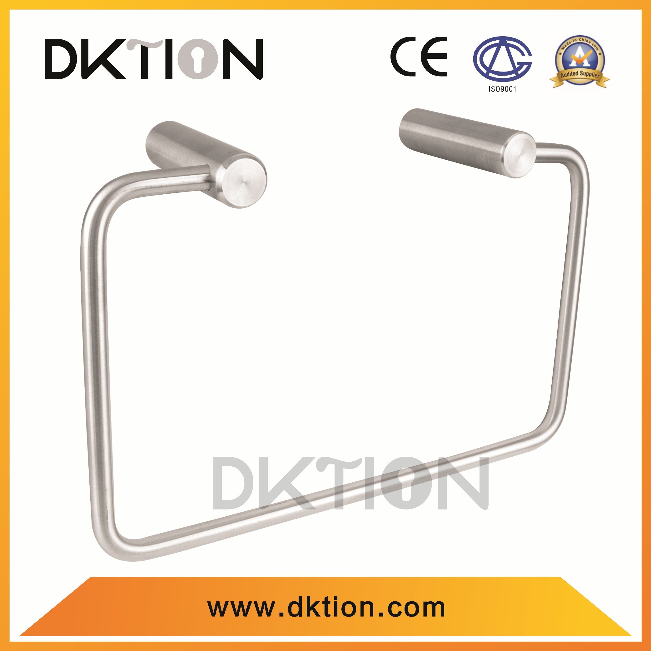 BK006 Round Bar Design Stainless Steel Towel Ring