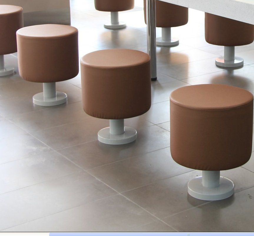 Metal Upholtered Samll Seat Bar Stool