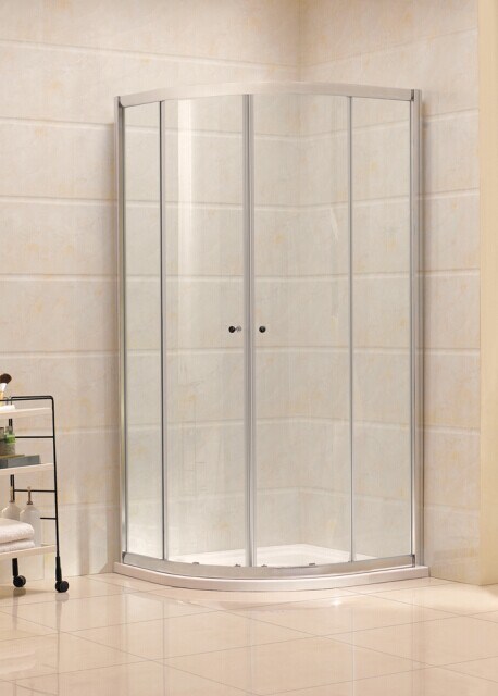 Tempered Glass Aluminium Frame Sliding Corner Shower Cubicle (B11)