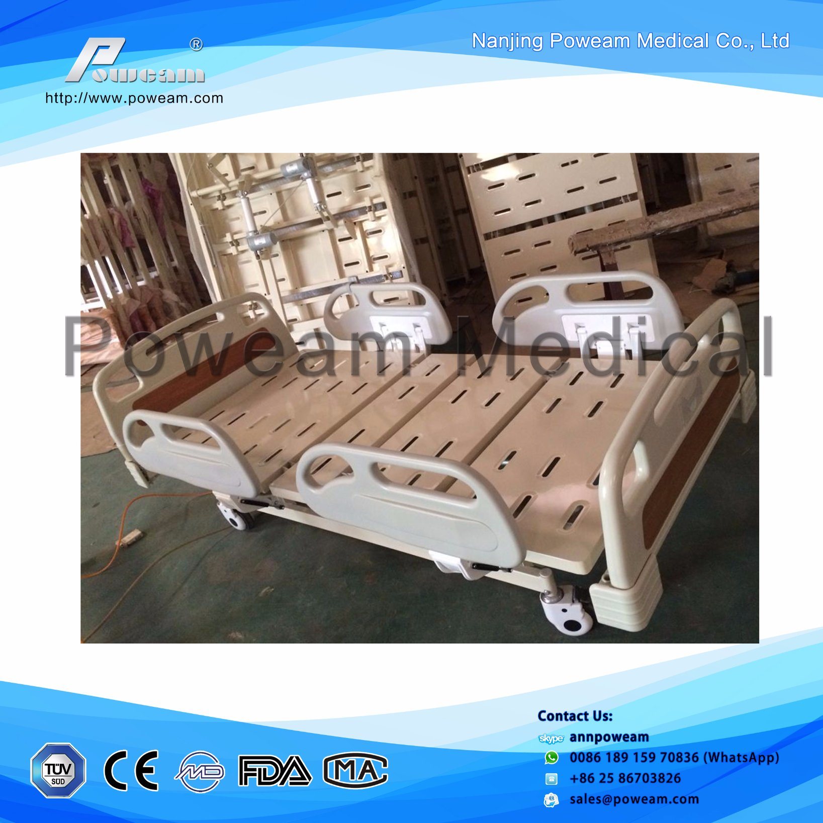 Ce, FDA, ISO13485 Best Quality Five Function Electrical Hospital Bed