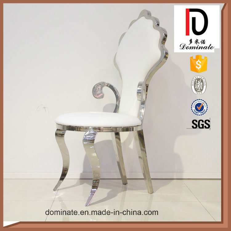 New Design White Luxury Crown Royal Wedding Stainless Steel Chair