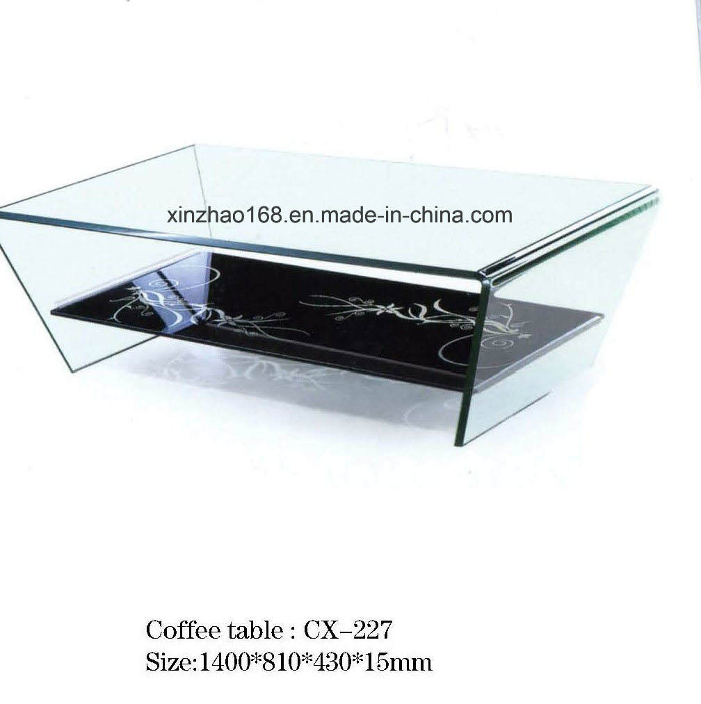 Glass Coffee Table &Bent Glass Table Two Floor