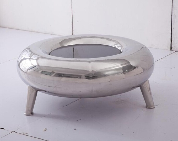 UFO Coffee Table, Stainless Steel Round Coffee Table, Round Tea Table T-97