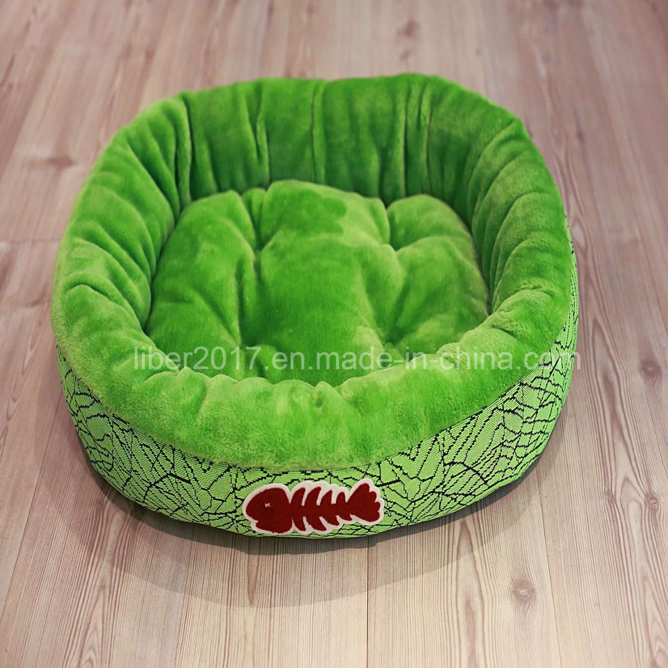 Factory OEM Green Oxford Cloth Classical Soft Dog Bed & Pet Bed