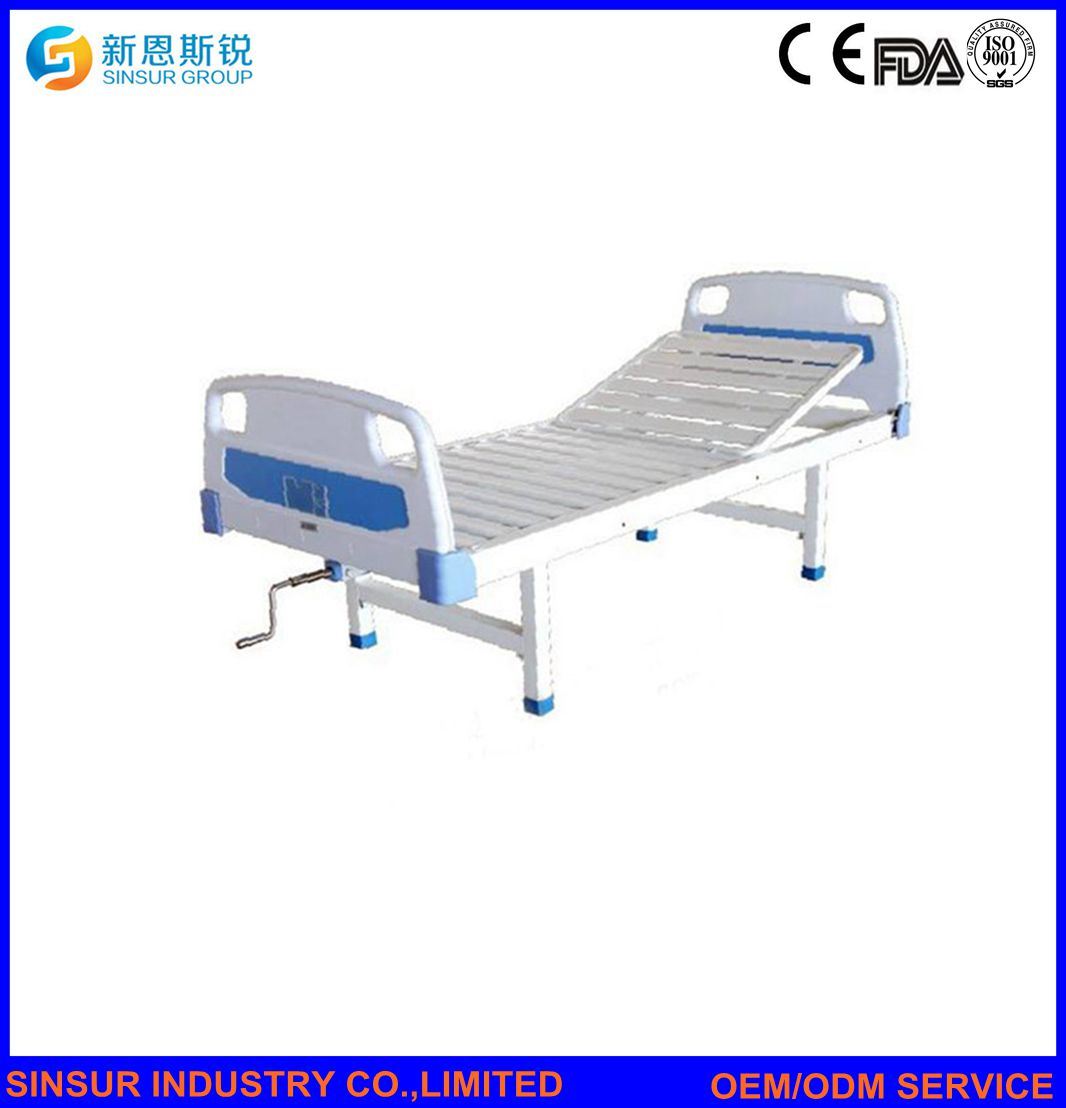 Hospital Furniture W/O Guardrail Manual Single Shake Affordable Medical Bed