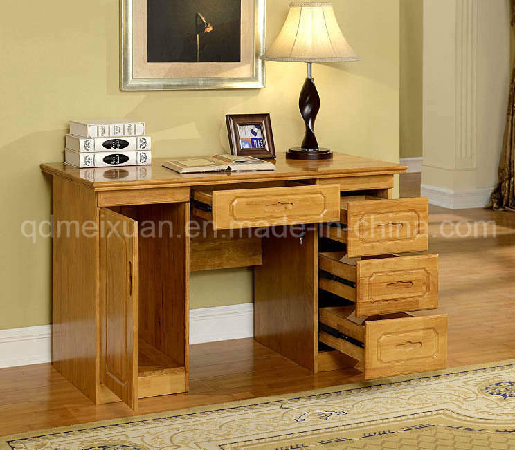 Oak Solid Wood Office Desk Study Desk Study Room Furniture Modern Style (M-X2496)