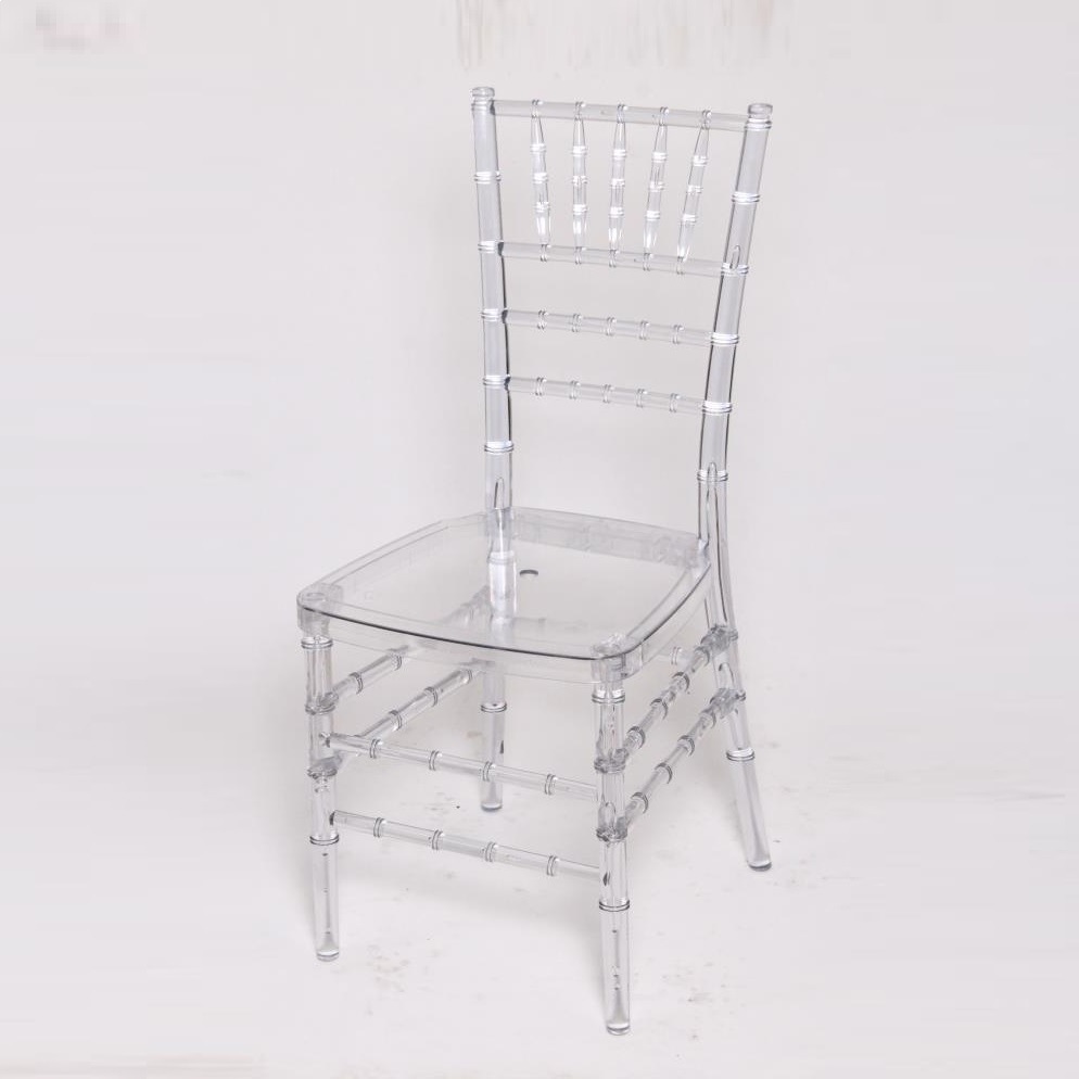 Clear Crystal Transparent Ice PC Resin Chiavari Chair