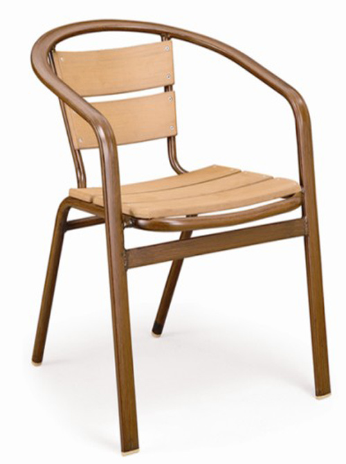 Aluminum Wooden Dining Chair (DC-06319)