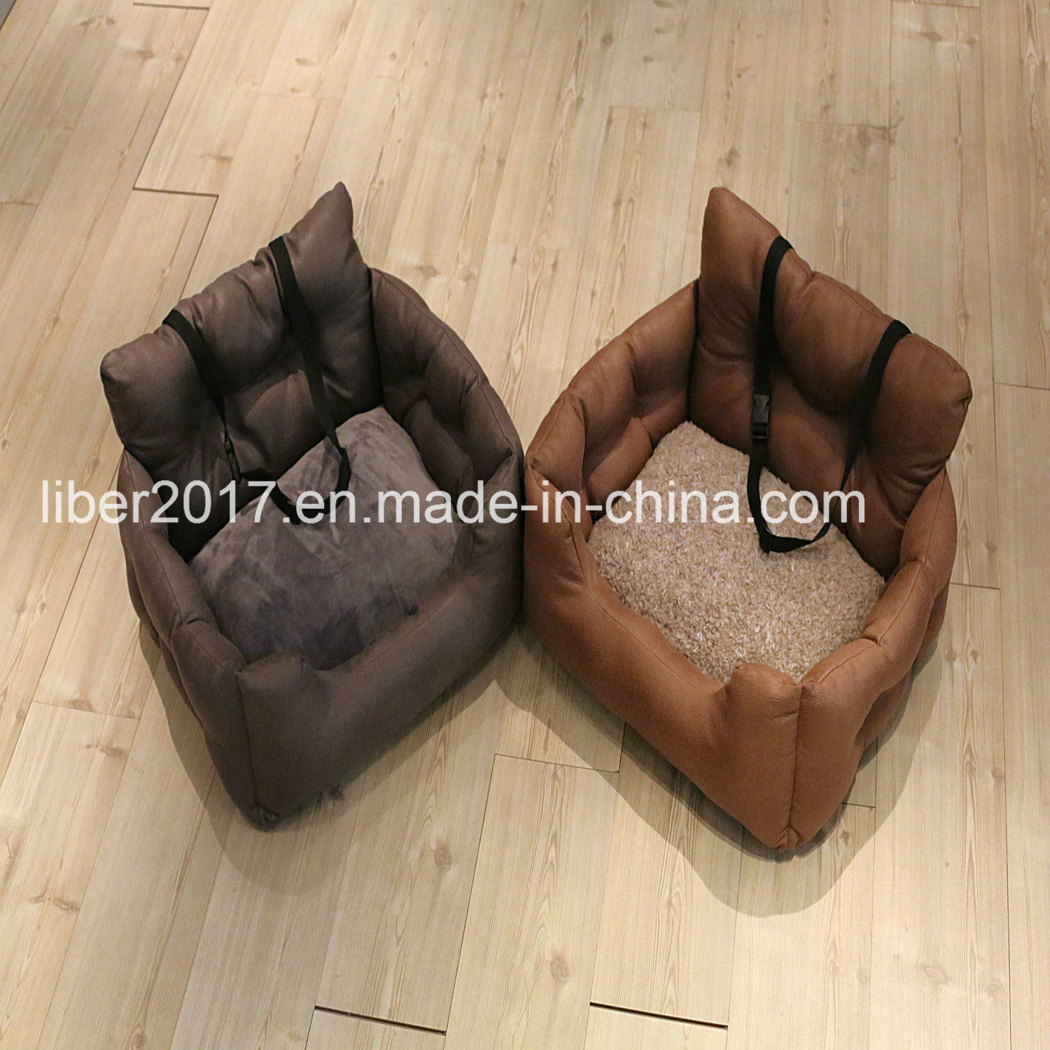 Luxury Leather Pet Furniture Sofa Dog Bed on Car OEM