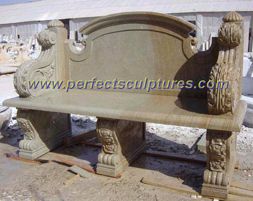 Outdoor Stone Bench, Garden Stone Chair (QTC003)