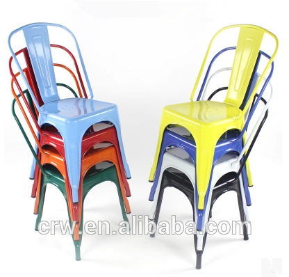 Colorful Stackable Metal Chairs Metal Furniture