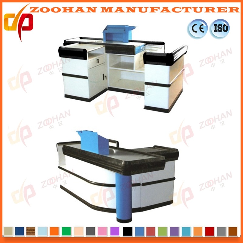 Retail Store Supermarket Shop Metal Checkout Counter Cashier Desk (ZHC3)