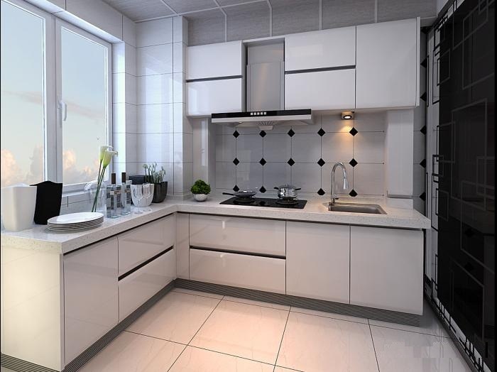 High Quality Customized High Gloss White Kitchen Cabinet for Home