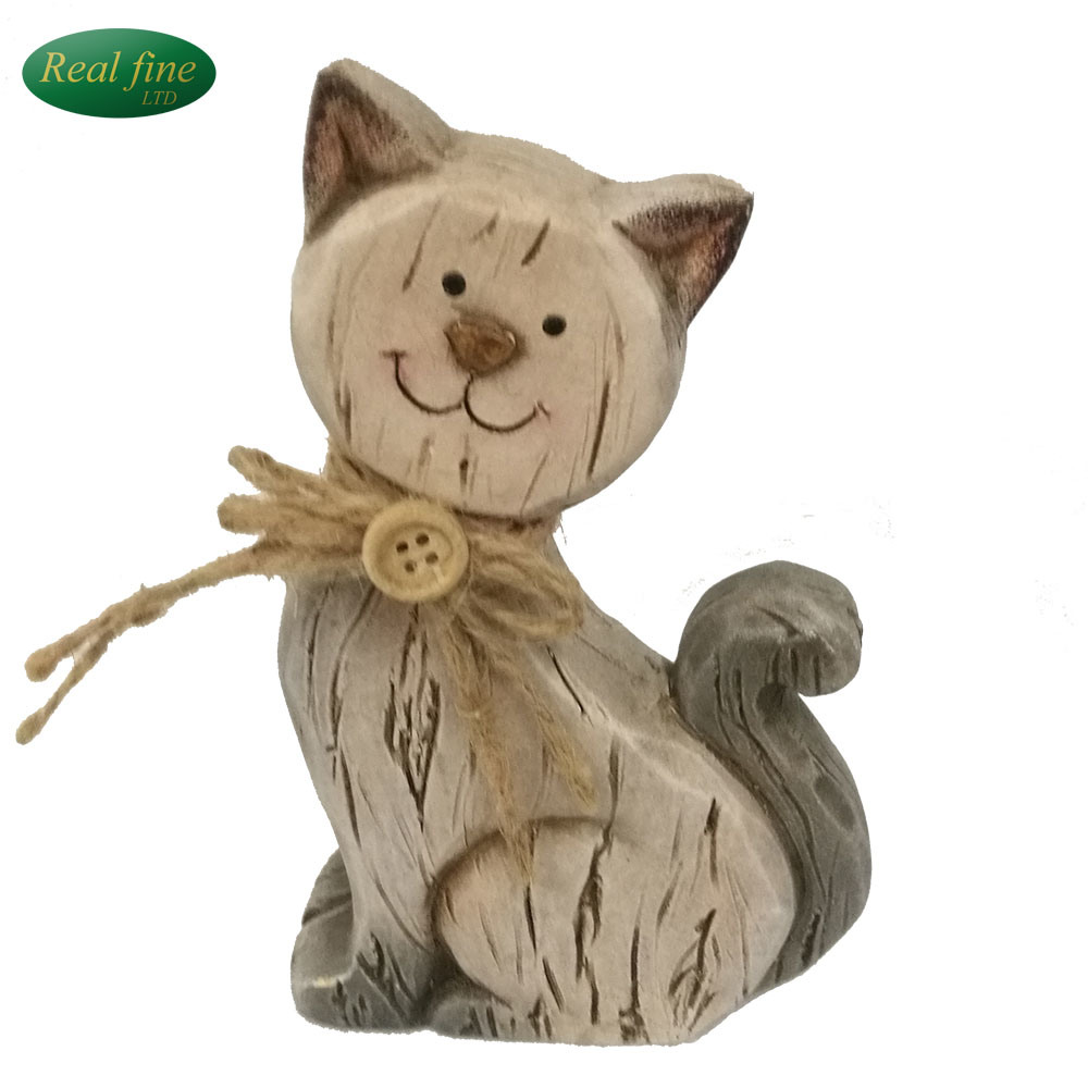 Wholesale Lively Ceramic Cat Statue with Bow Tie