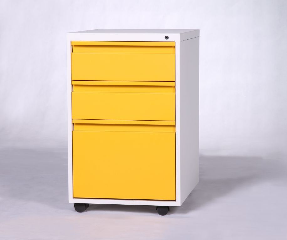 3 Drawer Mobile Filing Cabinet with Locks for Home Office