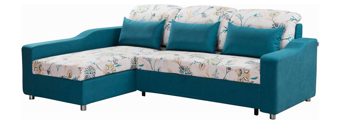 Living Room Fabric Coner Sofa Bed with Storage