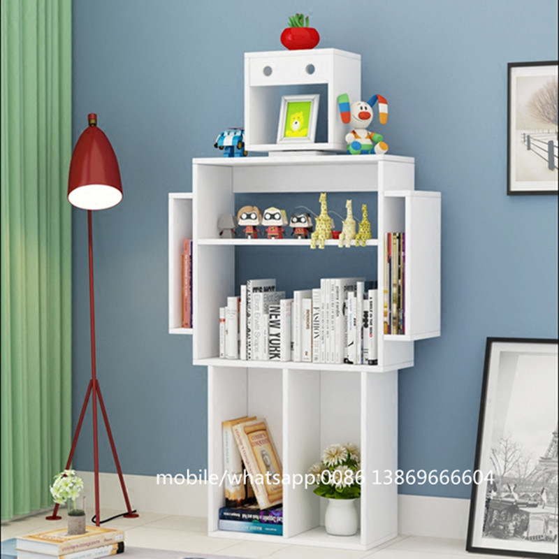 Hot Sale Children Creative Modern Robot Shaped Bookshelf for Kids Study Room