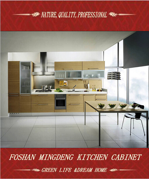 Wood Grain Melamine Kitchen Cabinet