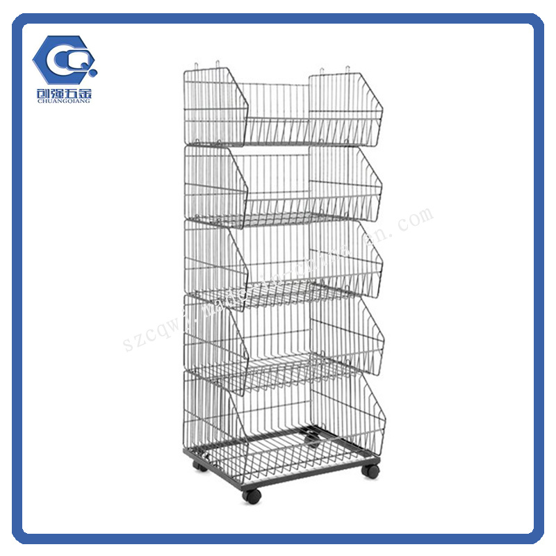 Mountable Store Wire Mesh Basket Shelf Store Basket Shelving