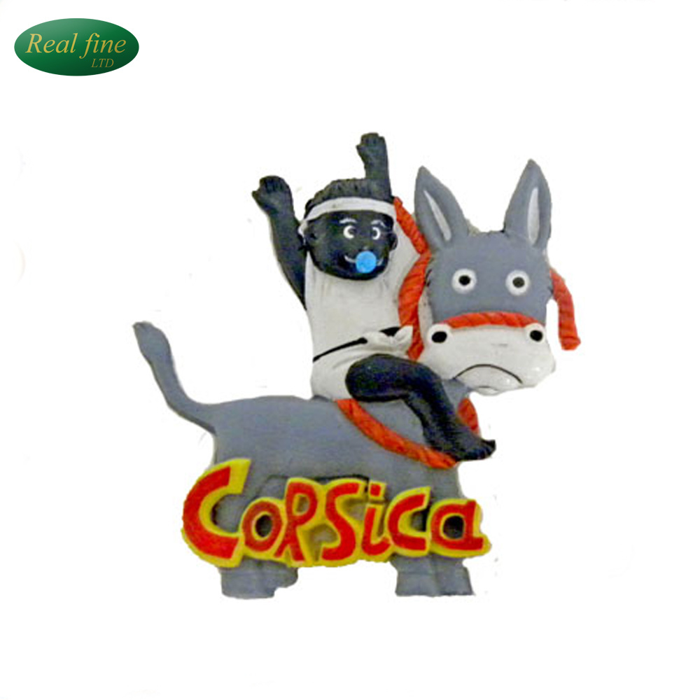 Souvenirs Decoration Resin Crafts Black Boy and Donkey Fridge Magnets