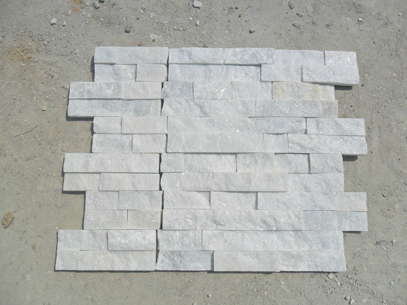 Ql-310fz Z Shape Shinning White Quartzite Cultrue Ledge Stone