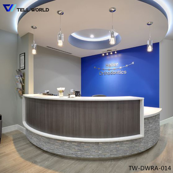 Curved Design Office Reception Desk