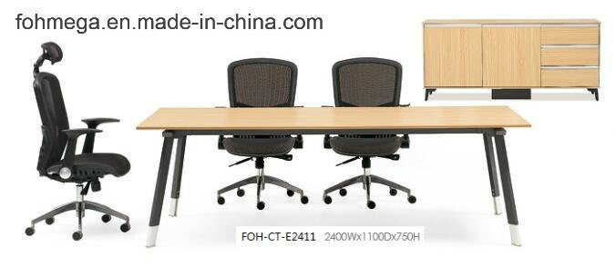 China Modern Simple Design Office Meeting Table with Metal Legs