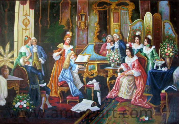 Handmade Classical Royal Figure Oil Paintings for Wall Decor